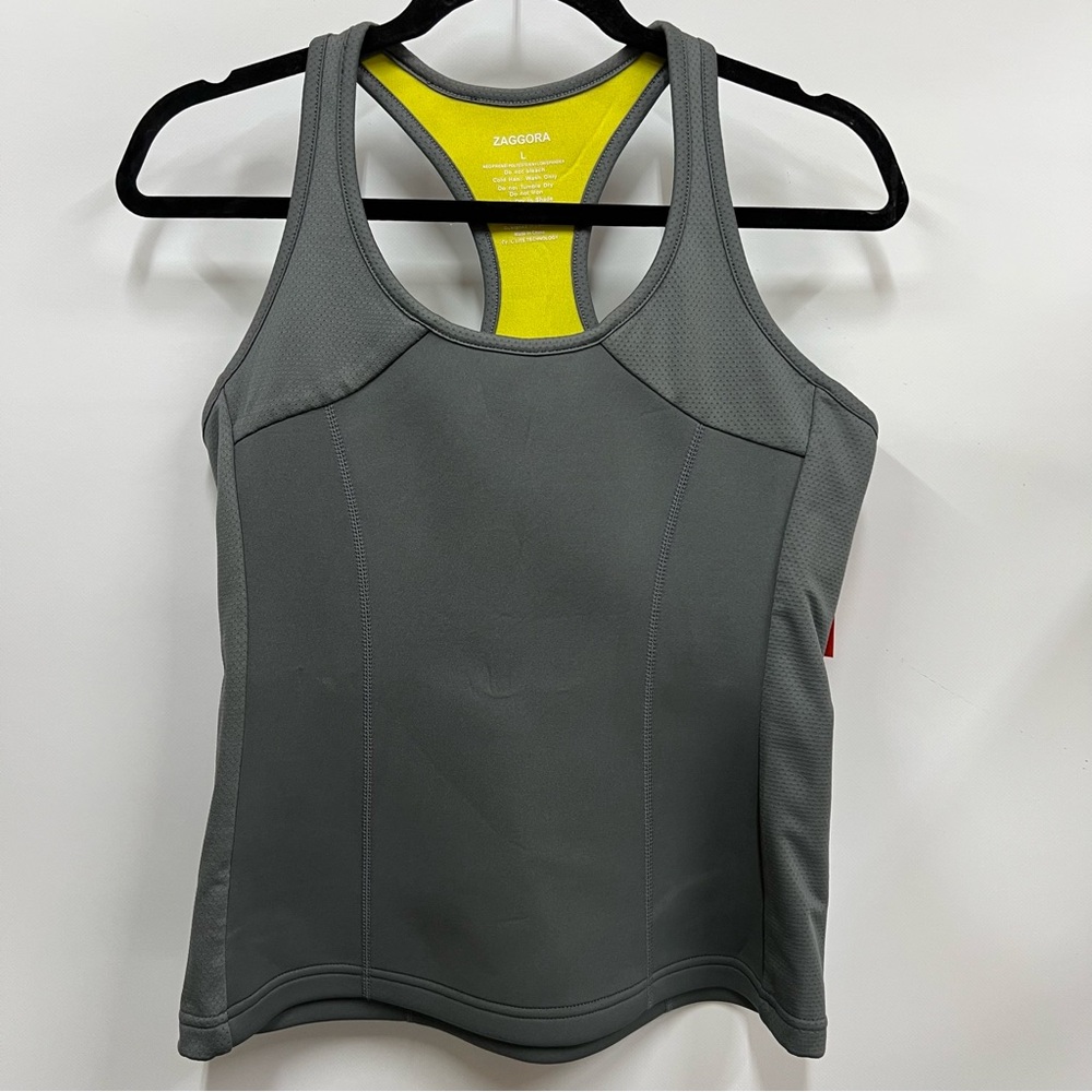 Zaggora Neoprene Gray L weigh loss hot Top active tank
